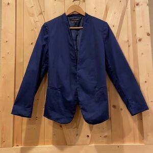 Cynthia Steffe Navy Blazer Open Flat Front Size 6